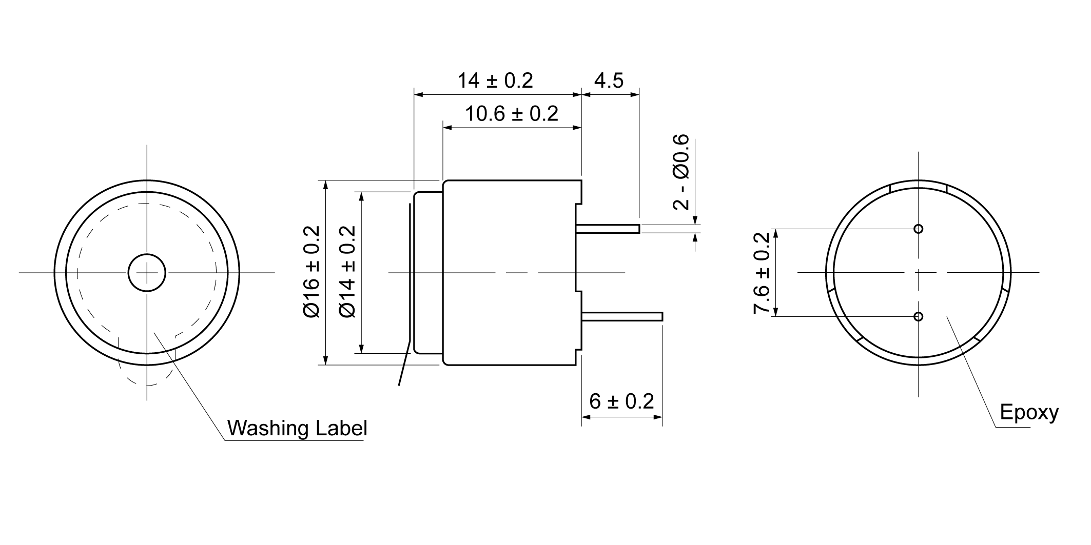 MB1614-23S12P Mechanical Drawing